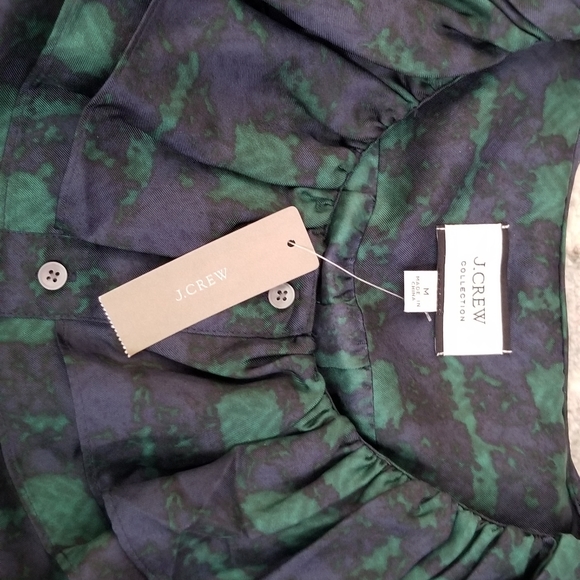 J. Crew Collection Silk Twill Ruffle Blouse - Picture 3 of 7